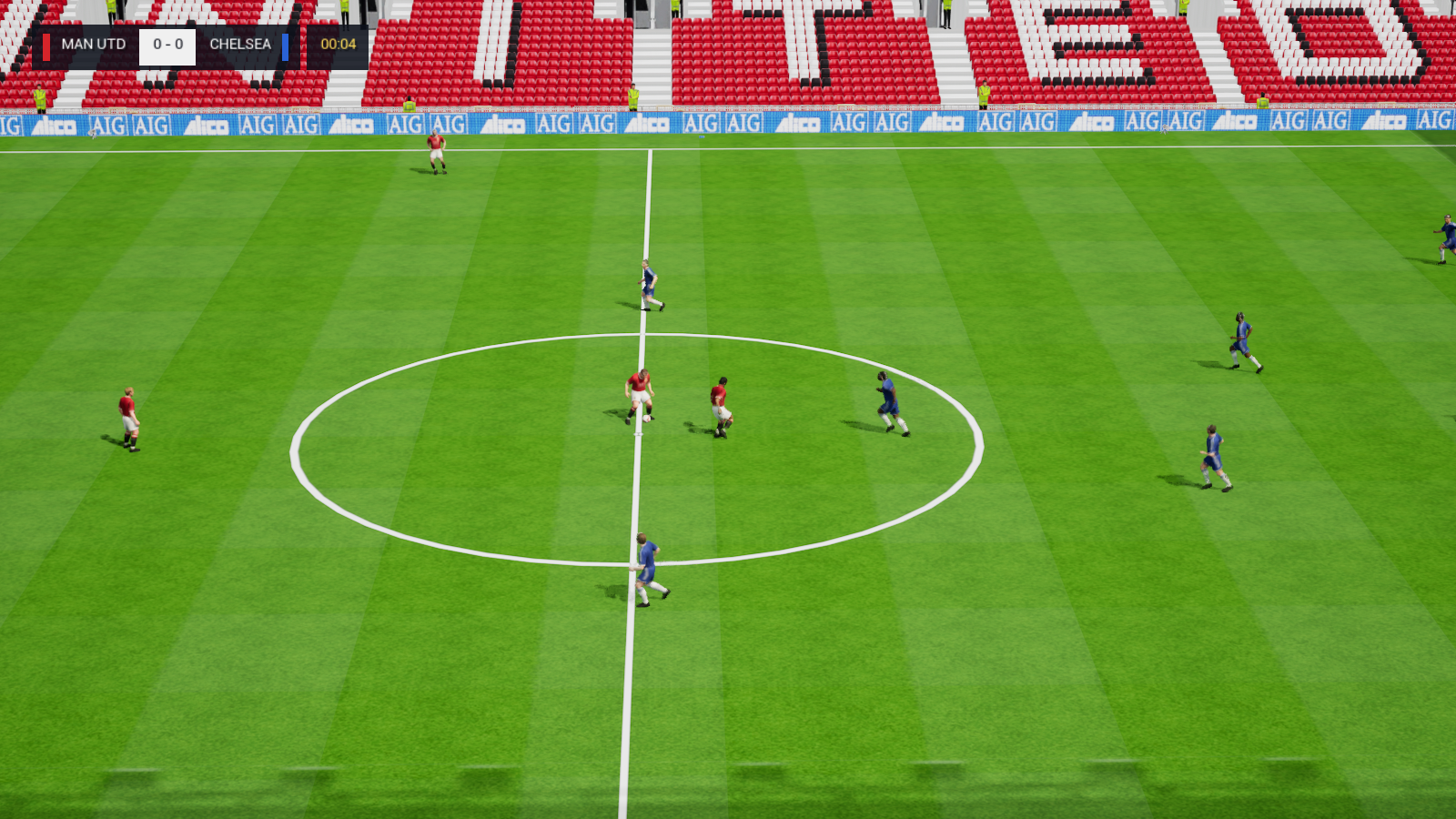 PES6 Unreal development capture of a match at Old Trafford