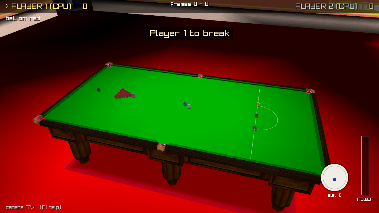 World Championship Snooker remake development capture using original table assets